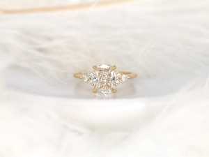 Bague de fiançailles solitaire Creative Craft Lab Grown 2.01 carats taille coussin en or massif 14 carats, cadeaux d'anniversaire de mariage pour les amoureux - Product Image 5