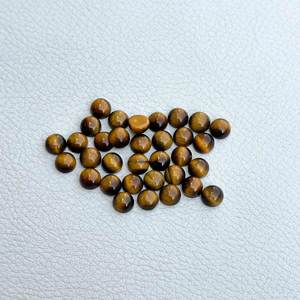 5mm Natural <b>Tiger</b> <b>Eye</b> Round Cabochon Loose Gemstone IGI Certified Semi Precious Stone At Wholesale Dealer Price Ready To Ship - Product Image 2
