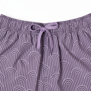 Shorts de bain pour hommes respirants et à séchage rapide, en tissu Oxford de lin/coton de haute qualité, imprimé numériquement, avec taille élastique - Product Image 3
