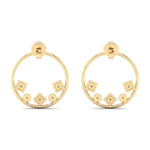 REYES Exquisite 925 Sterling Silver Moissanite Screw <b>Back</b> Stud <b>Earrings</b> For Women Handcrafted 14K Yellow Gold Plated Jewelry - Product Image 4