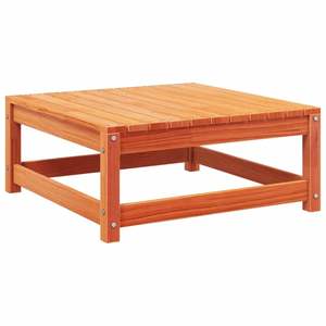 Cera marrone massello in legno pino poggiapiedi con cuscino per panche Patio - Product Image 4