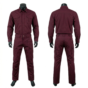 Mens Tactical Security Uniform 250 GSM Durable Cotton Polyester Navy Blue Utility Shirt <b>Pant</b> Embroidered Logo - Product Image 4