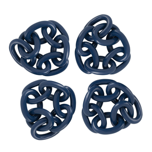 Anillos de Servilleta de Resina a Precio de Fábrica, Piezas Decorativas para Mesa Usadas en Hoteles y Restaurantes, Anillo de Servilleta de Resina Azul Oscuro - Product Image 1