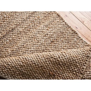 Natural Brown Jute Reversible Braided <b>Rug</b> Handwoven Diamond Pattern Eco-Conscious Thick Flat Pile Modern <b>Rustic</b> Minimalist Home - Product Image 6