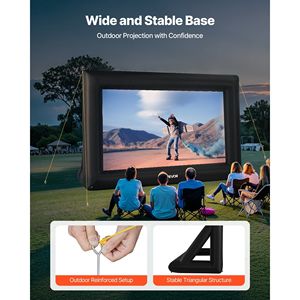 Écran de cinéma gonflable extérieur de 16 pieds avec souffleur d'air de 250 W, en tissu Oxford, pour utilisation avec projecteur - Product Image 5