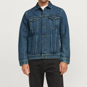 High Quality Long Sleeves Jeans <b>Men</b> <b>Denim</b> <b>Jackets</b> Best Manufacturing Custom Made Comfortable Fit Solid Color Casual <b>Men's</b> <b>Jacket</b> - Product Image 2