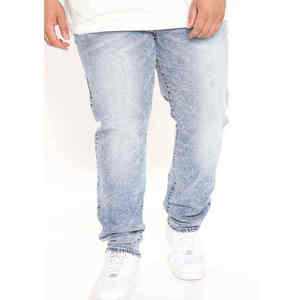 Jeans en denim de coton surdimensionnés de style streetwear fabriqués en usine, pantalons en denim décontractés à la mode pour hommes - Product Image 3
