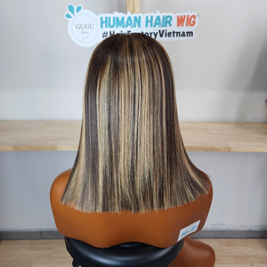 Peluca Bob sin pegamento con reflejos, extensiones de cabello sin enredos ni caída, con precio mayorista, tejidos y pelucas para mujeres afroamericanas - Product Image 2