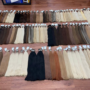 Vente du Black Friday Cheveux humains vierges Remy vietnamiens 100% lisses Extensions de cheveux en vrac sans nœuds Soie lisse Couleurs chaudes - Product Image 6