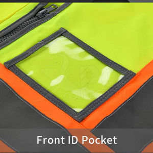 Gilet de sécurité décontracté de classe 2 pour l'automne, avec poches, logo personnalisé, haute visibilité, réfléchissant, imperméable, avec LED clignotante, vêtements de travail - Product Image 4