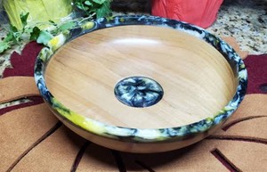 ชามไม้วาบิซาบิทำมือ จานเสิร์ฟผลไม้ ของตกแต่งบ้าน คุณภาพสูง งานฝีมือ ไม่เคลือบสี - Product Image 1