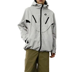 Technical Nylon Hooded Windbreaker Waterproof <b>Lightweight</b> Outdoor Shell Custom Zip Up Performance <b>Jackets</b> OEM <b>Jacket</b> for men USA - Product Image 3