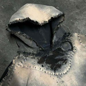 Sweat-shirts à capuche personnalisés pour hommes, 100% coton épais, style vintage délavé à l'acide, avec poche plaquée, couleur unie - Product Image 3