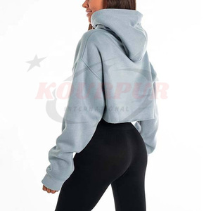 Customized New Arrival Stylish Crop <b>Top</b> Hoodie <b>For</b> <b>Women</b> With Unique Style Highly Recommended Hoodie In Wholesale Price - Product Image 5