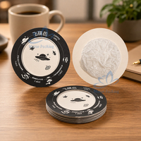 Sachets de café filtre UFO uniques en papier kraft noir non tissé, jetables, pour une portion individuelle, portables, pour préparation par infusion
