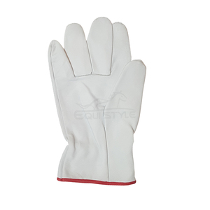 Guantes de Seguridad Blancos de Cuero de Alta Calidad, Guantes de Trabajo para Protección Industrial, Logotipo Personalizado, Venta al Por Mayor - Product Image 6