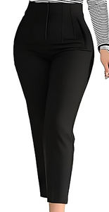 Pantalons pour femmes, taille haute, extensibles, tendance, skinny, pour le travail, décontractés, style crayon, avec poches - Product Image 5