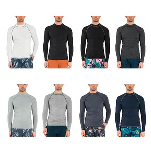 Performance Unisex Rash Guard Moisture Wicking Sports <b>Compression</b> Wear Spandex/Polyester Slim-Fitted - Product Image 4