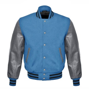 Custom Letterman Varsity <b>Jackets</b> Wool Body Genuine <b>Leather</b> Sleeves <b>Winter</b> Wear Smart and Stylish Men's Turn-down Collar Preppy - Product Image 1