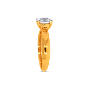 Anillo de Diamantes Solitario Ethereal Embrace, Anillo de Compromiso de Lujo de Oro Amarillo de 18K con Diamante Solitario de Corte Brillante Redondo - Product Image 4