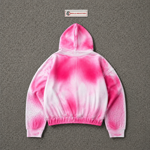 Pink <b>White</b> Washed Zip Up Hoodie Oversized Streetwear Jacket Unisex Vintage Acid Wash Hooded <b>Sweatshirt</b> Full Zipper Casual Autumn - Product Image 6