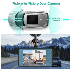 Telecamera da cruscotto doppia 720P per auto, DVR con registrazione in loop e sensore di movimento per la guida - Product Image 2