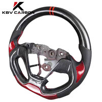 Volant sport en cuir et fibre de carbone KBV, forme en D, fond plat, 35 mm, modification pour Kia K2K3K4K5