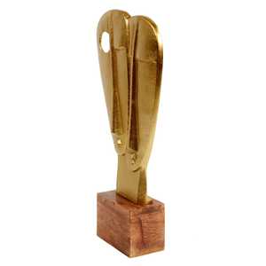 Jaffs Exports JE2074 Modern Abstract Aluminium Sculpture Handmade Eco-Friendly Durable Art Figure for Tabletop Home Office <b>Decor</b> - Product Image 3