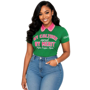 Camiseta gráfica Black By Culture By Merit para mujer, camiseta informal de manga corta de algodón con cuello redondo, ropa con estampado rosa y verde - Product Image 1