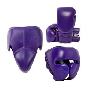Conjunto de boxeo personalizado OEM de primera calidad hecho con cuero vacuno 100% genuino con diseño de color personalizado, logotipo y etiqueta. - Product Image 1
