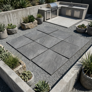 Robust Hammer Stone Nero R11, Baldosas de Porcelana Modernas para Piscinas, 20 mm de Grosor, Baldosas de Exterior Resistentes, Losas para Pavimentación - Product Image 4