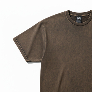 เสื้อยืดทรงบ็อกซี่อเนกประสงค์สำหรับผู้ชาย ผ้าคอตตอนหนานุ่ม ทรงไหล่ตก สไตล์สตรีทแวร์ เรียบง่าย ไม่มีลาย สามารถสกรีนโลโก้แบรนด์ได้ เสื้อยืด - Product Image 4