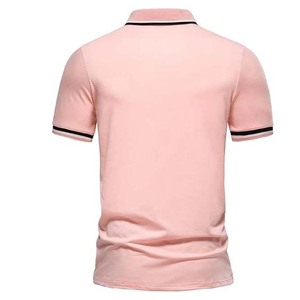 Camiseta Polo de Golf de Color Sólido para Hombre, Logotipo Personalizado Impreso, Tejido de Algodón, Talla Grande - Product Image 4