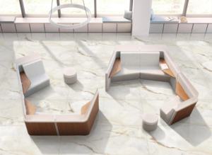 กระเบื้องพอร์ซเลนเคลือบเงาหรูหรา ดีไซน์เนอร์ ขนาด 800x1600 1200x1800 750x1500 มม. กระเบื้องแผ่นใหญ่ สำหรับวิลล่า โรงแรม และสำนักงาน - Product Image 2