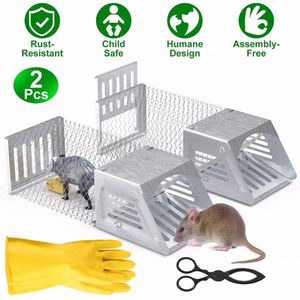 2 Trampas para Ratones de Puerta Única, Trampa Automática Continua para Ratas, Reutilizable, Captura y Libera Vivos, No Requiere Montaje - Product Image 1