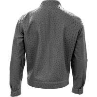 Veste en cuir d'autruche élégante pour homme avec doublure douce et fermeture éclair