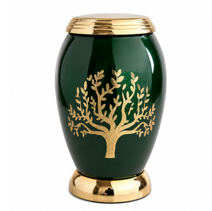 Brown Golden Wheat Tree Engraved European Antique <b>Keepsake</b> Mini Urn for Pet Cremation <b>Ashes</b> Eco-Friendly Biodegradable - Product Image 6