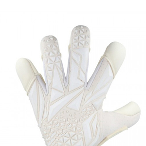 High Quality White Soccer Goalkeeper <b>Gloves</b> 4mm Negative Cut with Rubber Inject and Elastic Strap - Product Image 4
