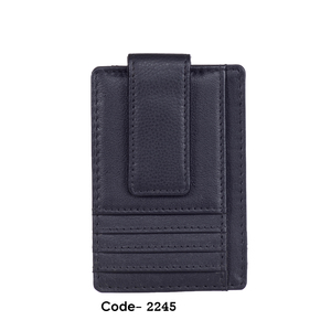 คลิปหนีบเงินแม่เหล็กหนังบางรุ่นใหม่ สำหรับธนบัตร บัตรเครดิต บัตรประชาชน กระเป๋าสตางค์แบบพกพาสำหรับผู้ชาย ผู้ส่งออกชั้นนำของอินเดีย - Product Image 1