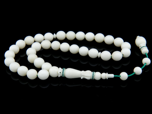 Tasbih en os de buffle de qualité supérieure, fait main, pour la prière musulmane - Product Image 3