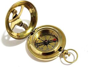 Boussole de poche MAGNESIA 2'' à ouverture par pression, style ancien, nautique, marine, vintage - Product Image 4