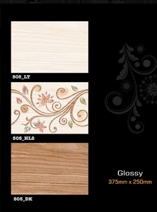 Modern Ceramic Glossy Marble Look <b>Wall</b> Tile 375mm X 250mm Adhesive for Interior <b>Wall</b> Cladding - Product Image 2