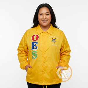 Customized Order Eastern <b>Star</b> Polyester Embroidered Line <b>Jacket</b> High Quality Greek Apparel Women OES Coaching <b>Jackets</b> Waterproof - Product Image 3
