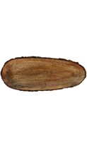 Plateau de service moderne en bois écologique à bords naturels, jetable, pour restaurants, hôtels et maisons