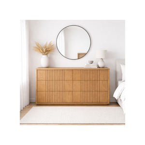 Colección LINEAR RANGE, Muebles de Madera para Dormitorio y Sala de Estar, Cómoda de Madera Duradera y Ecológica con 6 Cajones, Precio de Fábrica - Product Image 1