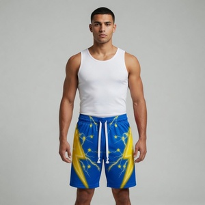 Power Surge Blue Lightning Sublimation Mesh Shorts Unisex Quick Dry Breathable Athletic Summer Shorts - Product Image 5