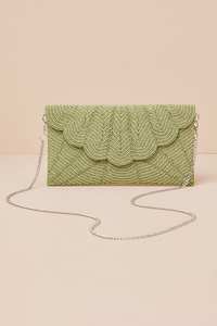 Pochette brodée de perles de rocaille pour femmes et filles, faite à la main - Product Image 5