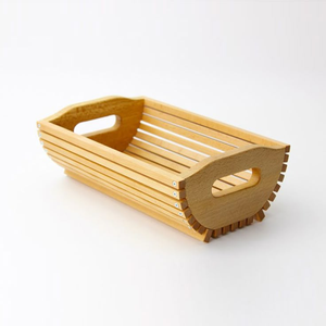 Plateau en bois artisanal écologique avec base plate et design épuré pour le service du thé, la cuisine de bureau et les espaces de vie compacts - Product Image 2