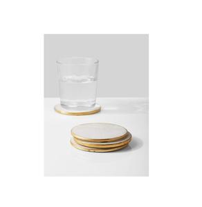 Ensemble de sous-verres hexagonaux modernes en marbre avec finition polie lisse pour protéger les surfaces des boissons chaudes et froides - Product Image 4
