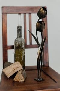 Objeto Decorativo de Metal con Forma de Tulipán para Mesa, Escultura Decorativa para Mesa Auxiliar, Decoración para Habitación Infantil, Aula y Sala de Estar - Product Image 4